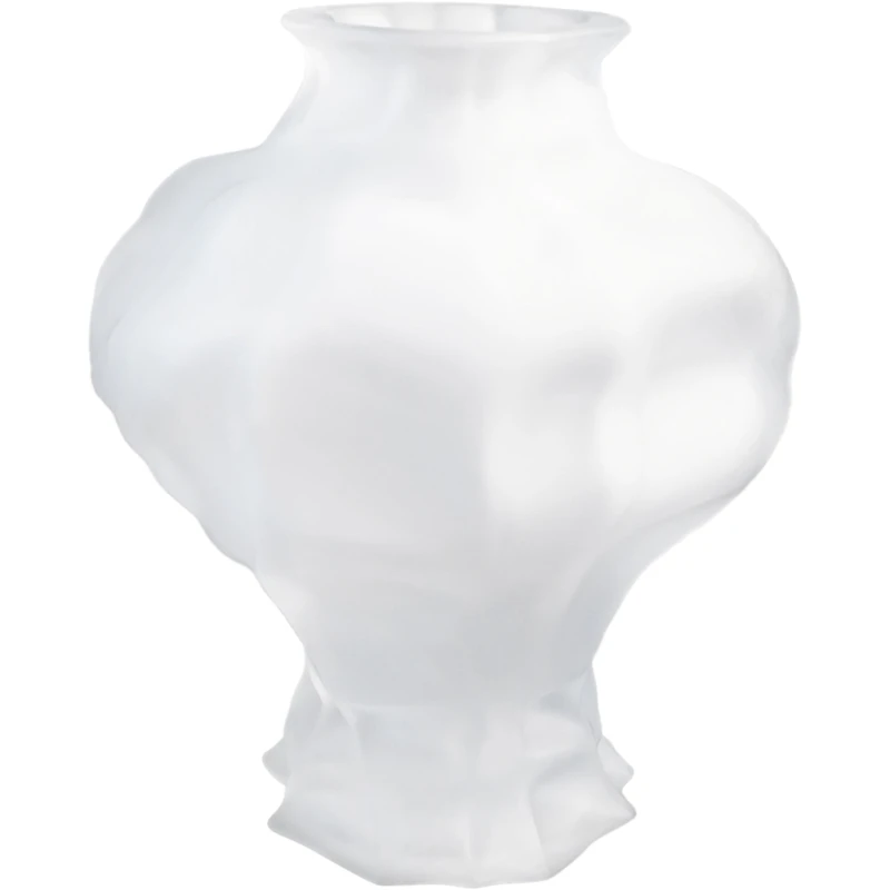 Ammonit Vas 30 cm, Frosted White