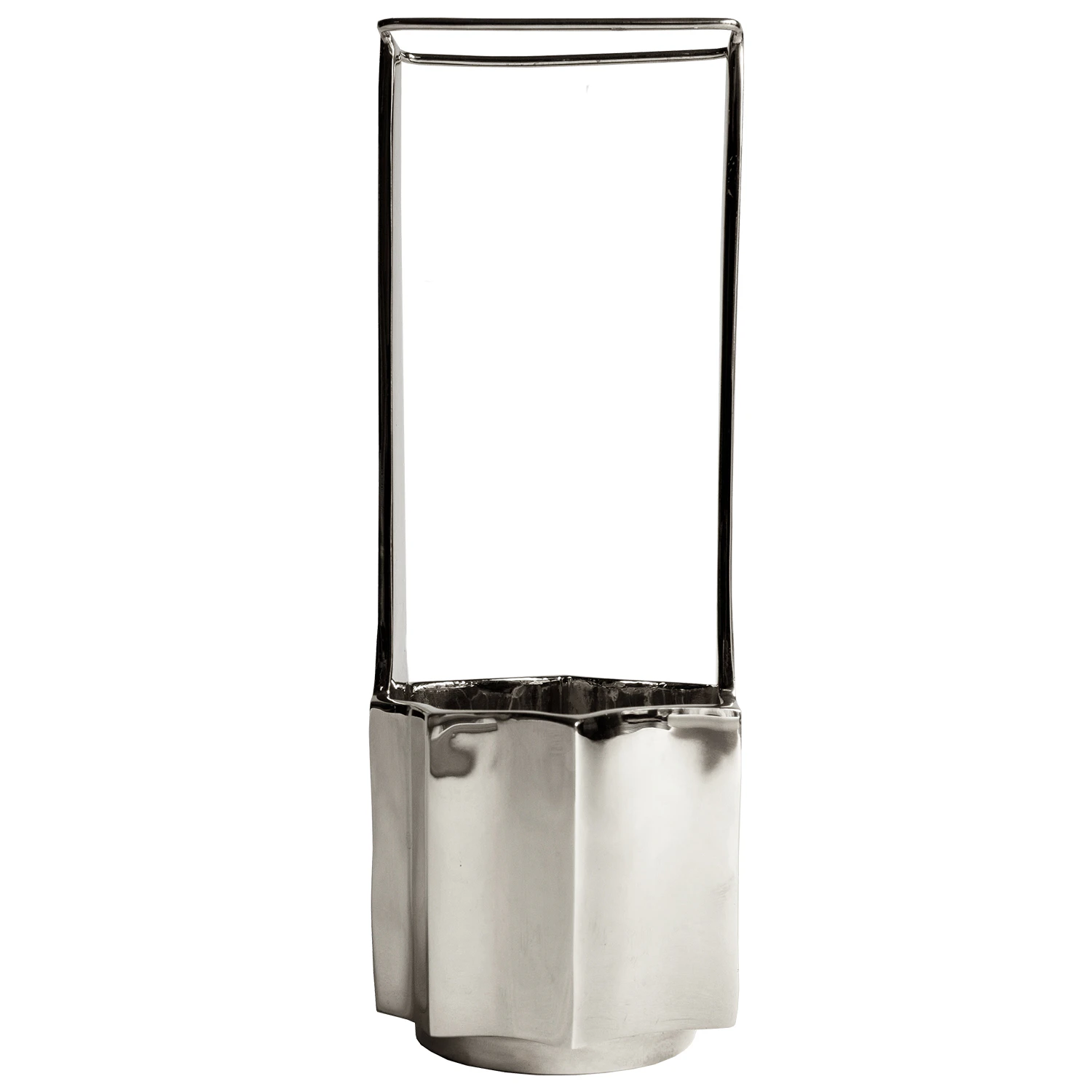 Hein Studio Ikebana Vas - Vaser M&auml;ssing Nickel