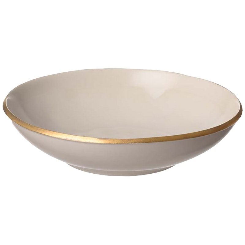 Nosse Ceramics Edge Djup Tallrik Ivory Gold, 24 cm