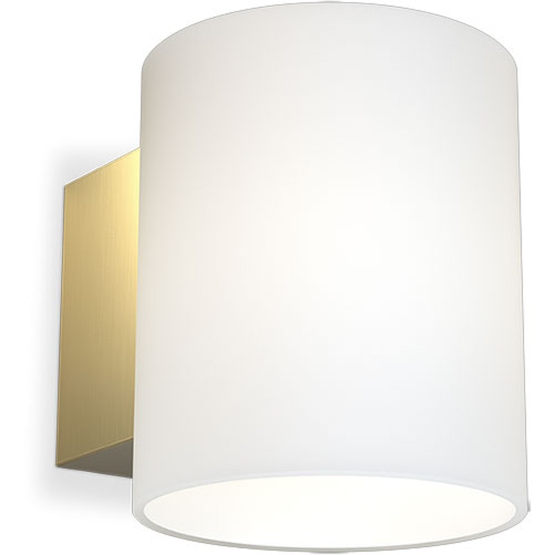 Evoke Vägglampa 120 mm, Satin Brass / Opalglas