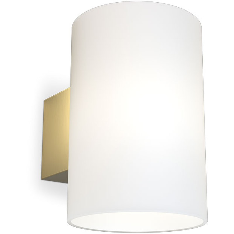 Evoke Vägglampa 180 mm, Satin Brass / Opalglas