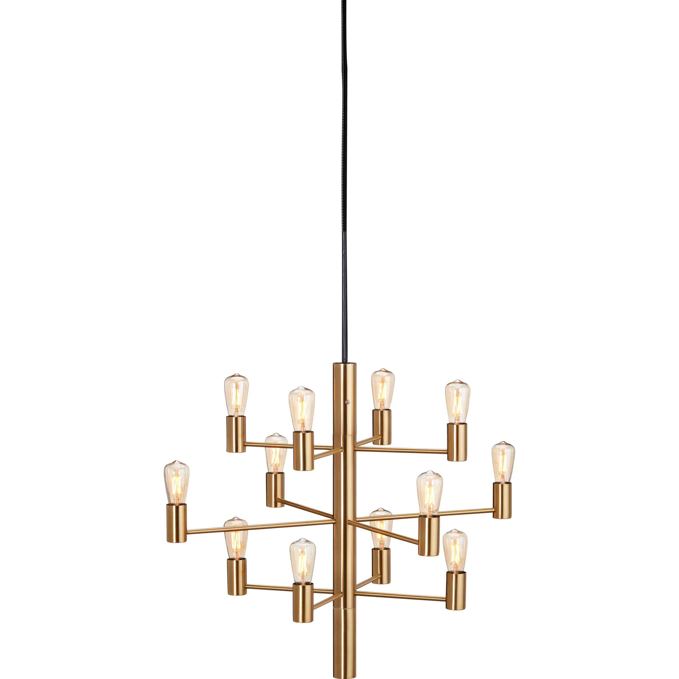 Herstal Manola 12 Ljuskrona Dimbar Led - Ljuskronor & Takkronor Metall Satin Brass