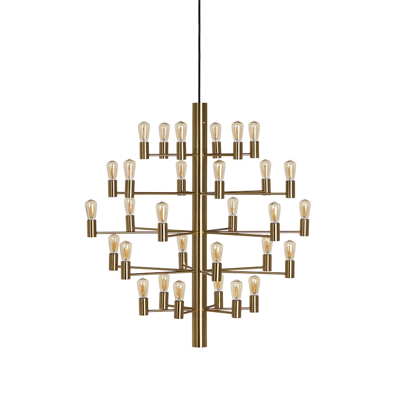 Manola 30 Ljuskrona Dimbar LED, Satin Brass