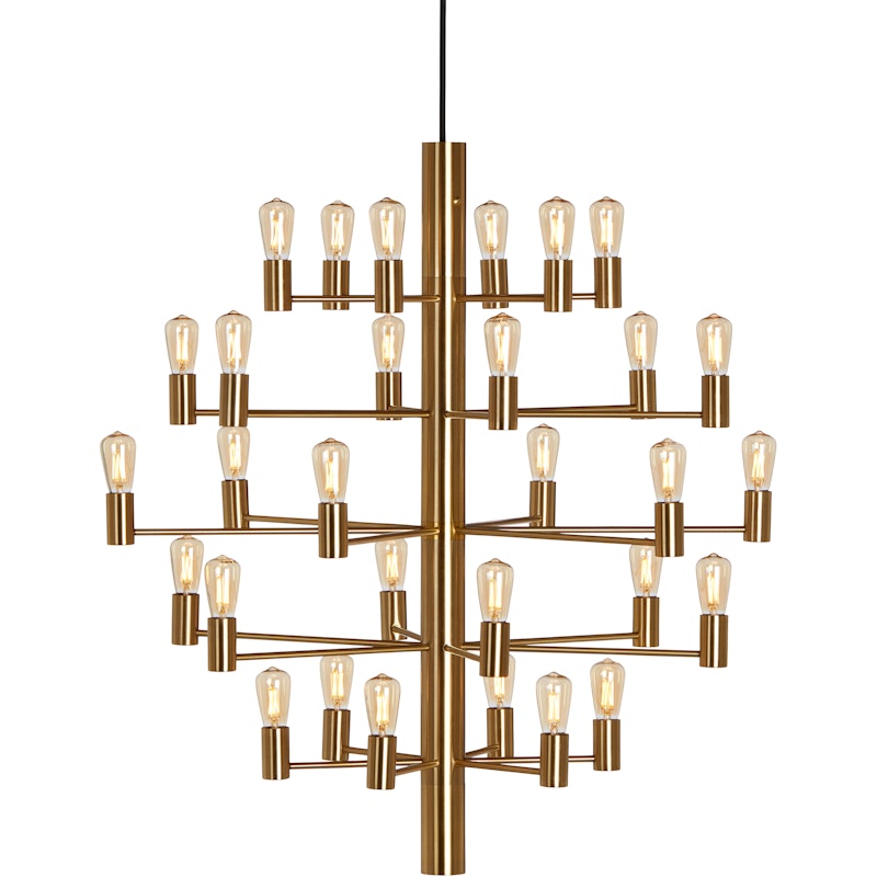 Manola 30 Ljuskrona Dimbar LED, Satin Brass