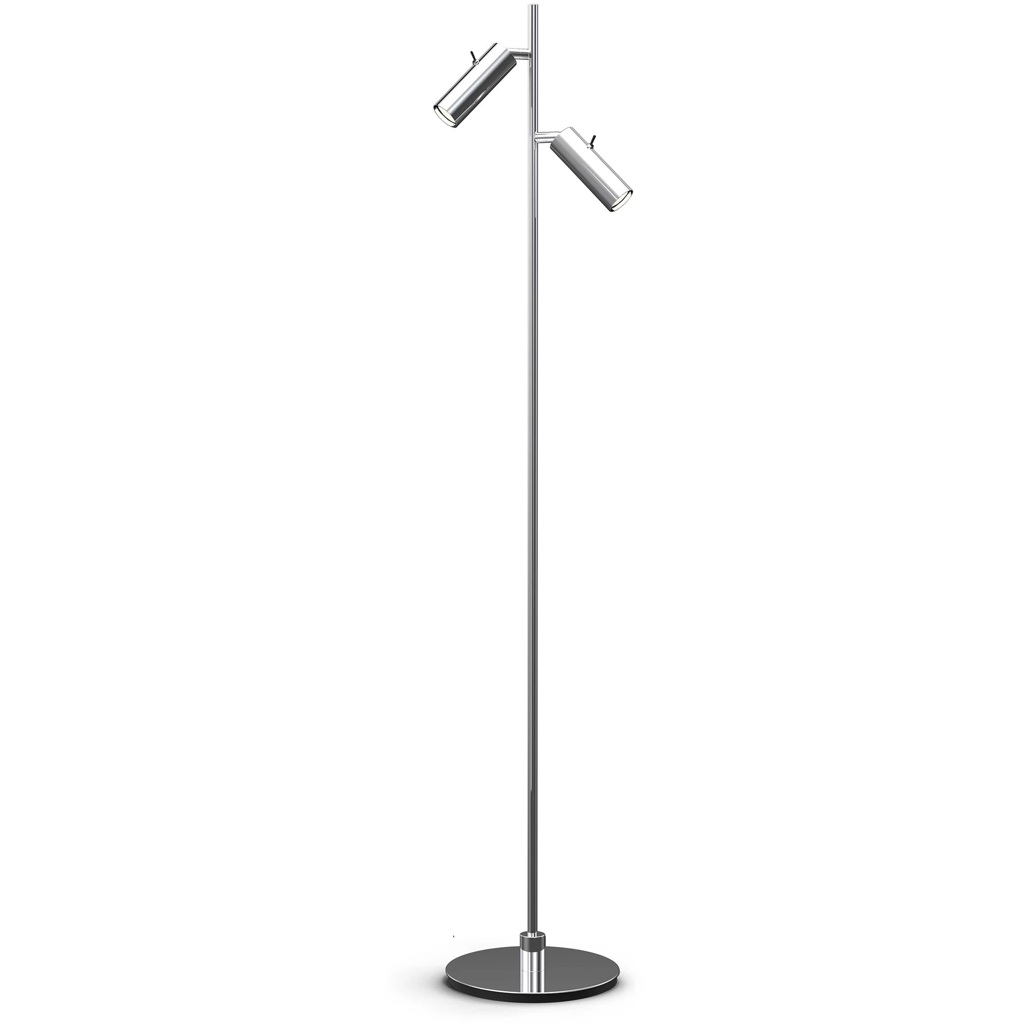 Herstal Pipeline Golvlampa Dubbel - Golvlampor Metall Krom