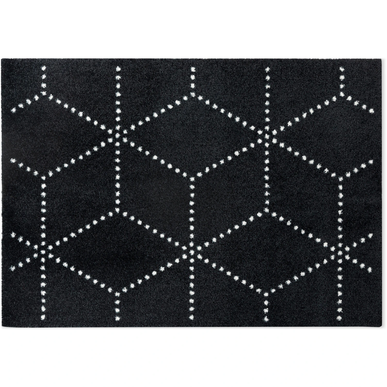 Heymat Hagl Dörrmatta 60x85 Cm - Mönstrade mattor Återvunnen Pet Svart