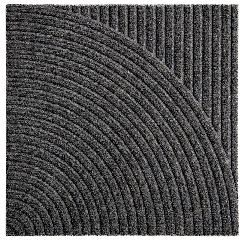 Zen Dörrmatta 45x45 cm Vertical & Circular, Grey
