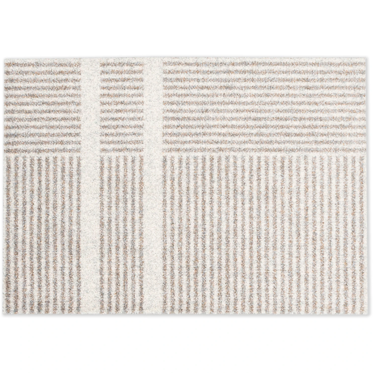 Heymat Løype Dörrmatta 60x85 Cm - Mönstrade mattor Återvunnen Pet Breezy Beige