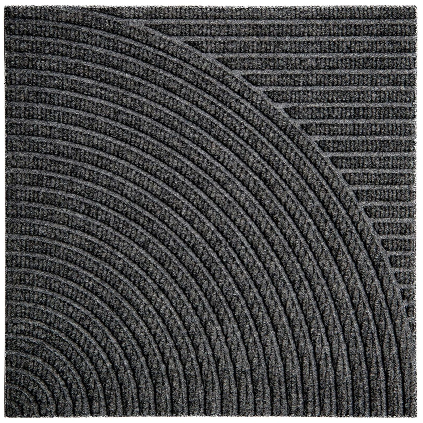 Heymat Zen D&ouml;rrmatta 45x45 Cm Horizontal & Circular Grey - D&ouml;rrmattor Pet Gr&aring;