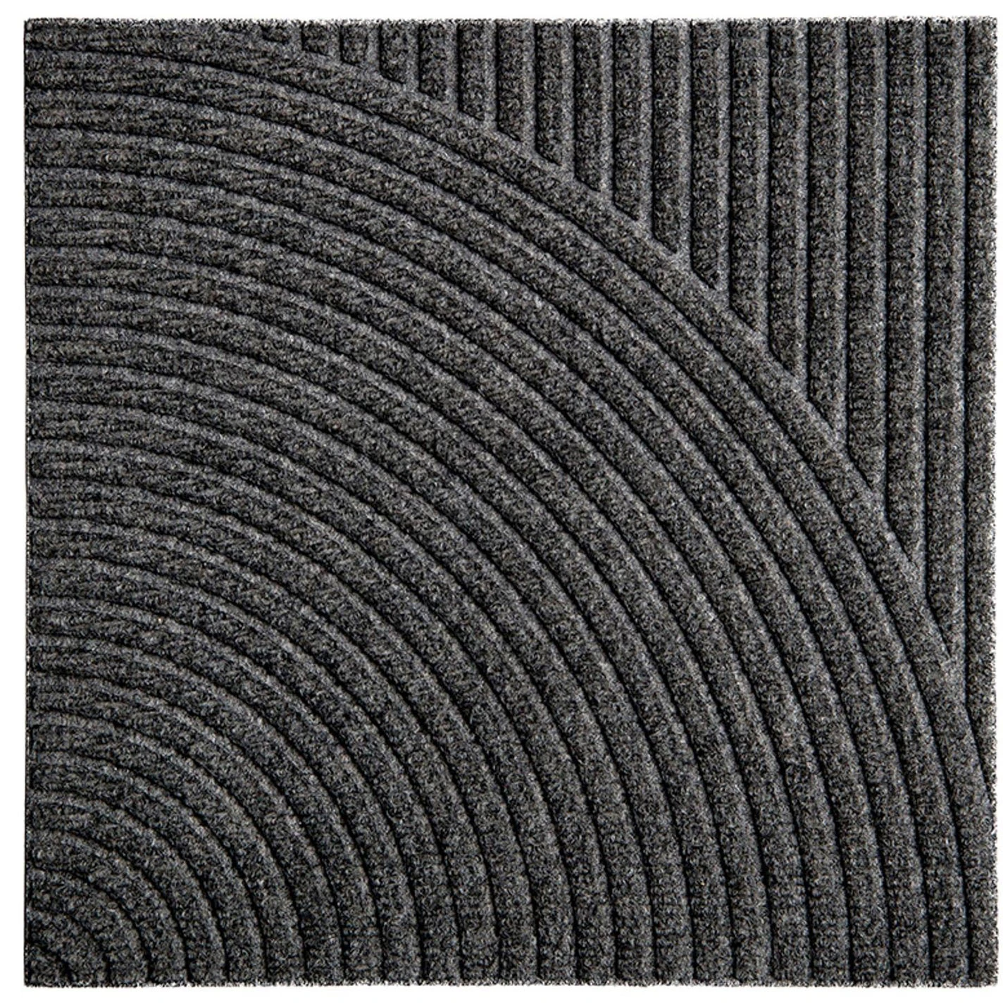 Heymat Zen D&ouml;rrmatta 45x45 Cm Vertical & Circular Grey - D&ouml;rrmattor Pet Gr&aring;