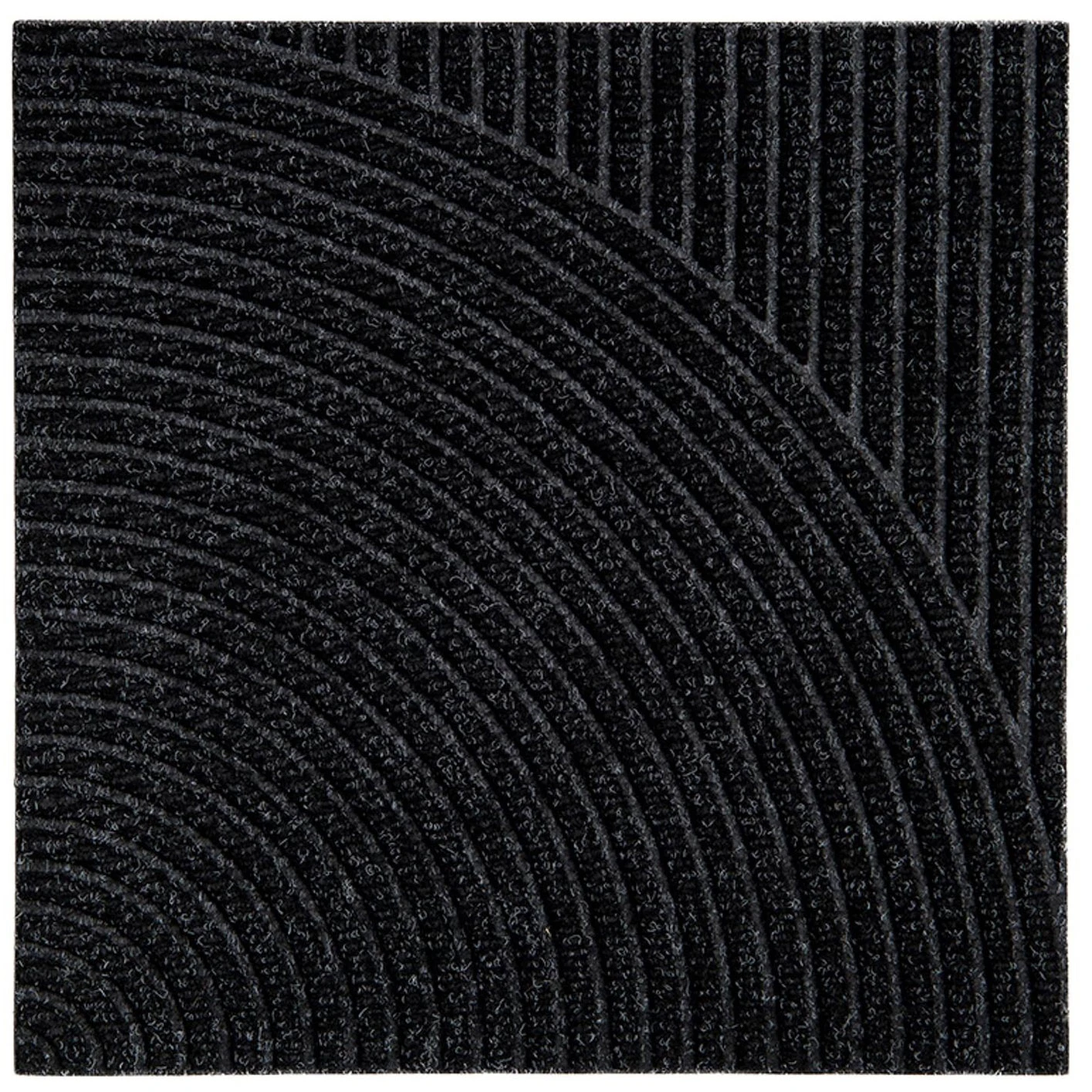Heymat Zen D&ouml;rrmatta 45x45 Cm Vertical & Circular Black - D&ouml;rrmattor Pet Svart