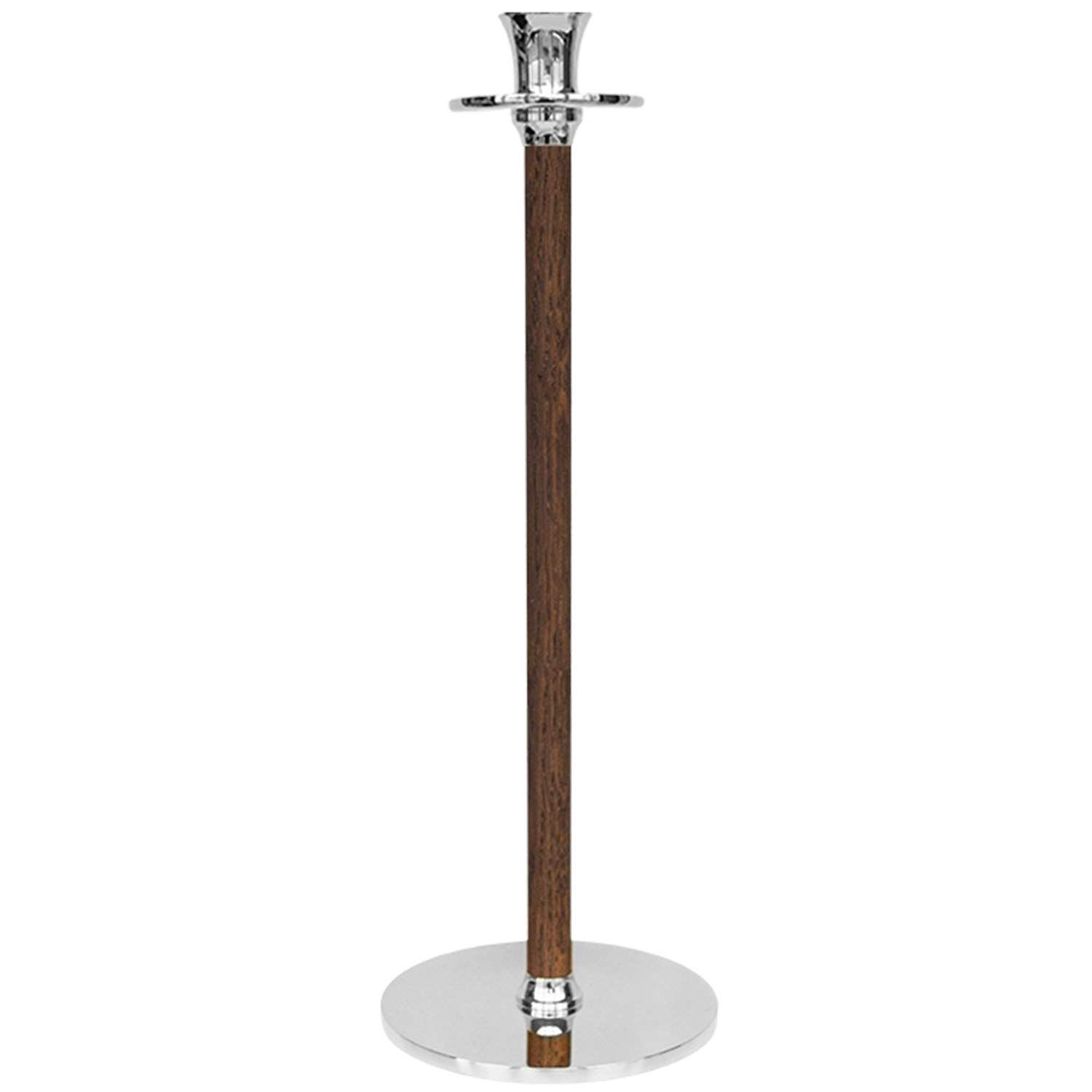 Hilke Collection Alto Basso Ljusstake 35 Cm /f&ouml;rnicklad - Ljusstakar Valn&ouml;t Silver