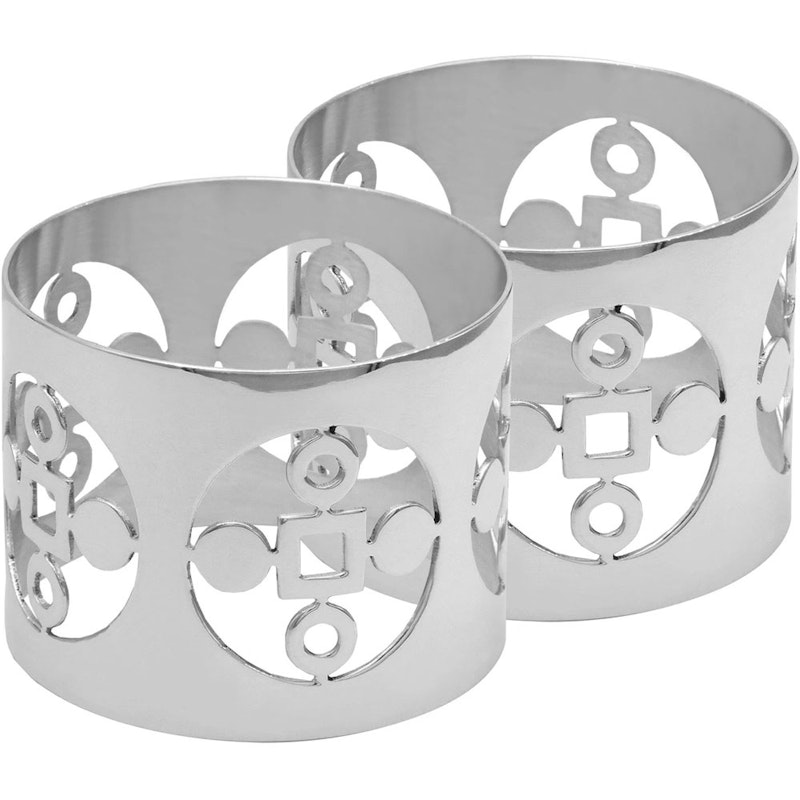 Anima Gemella Servettring 2-pack, Förnicklad Mässing