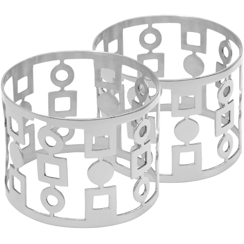 Anima Servettring 2-pack, Förnicklad Mässing