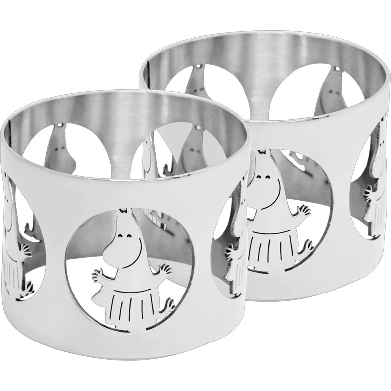 Hilke Collection Hilke X Mumin Servettring Muminmamma 2-pack - Servetter & Tillbehör Nickelpläterad Mässing Förnicklad Mässing