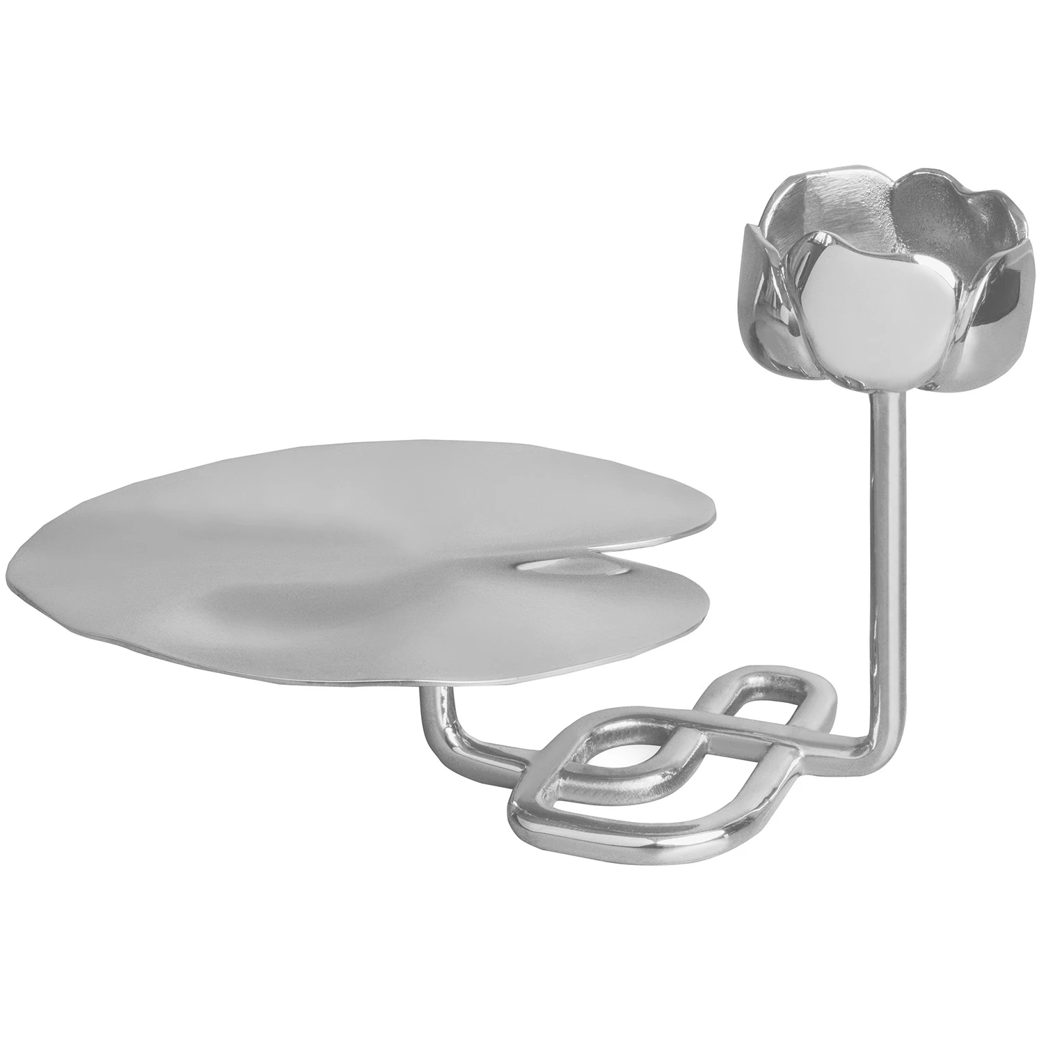 Hilke Collection Ninfea Ljusstake No.2 - Ljusstakar Nickelpläterad Mässing Silver