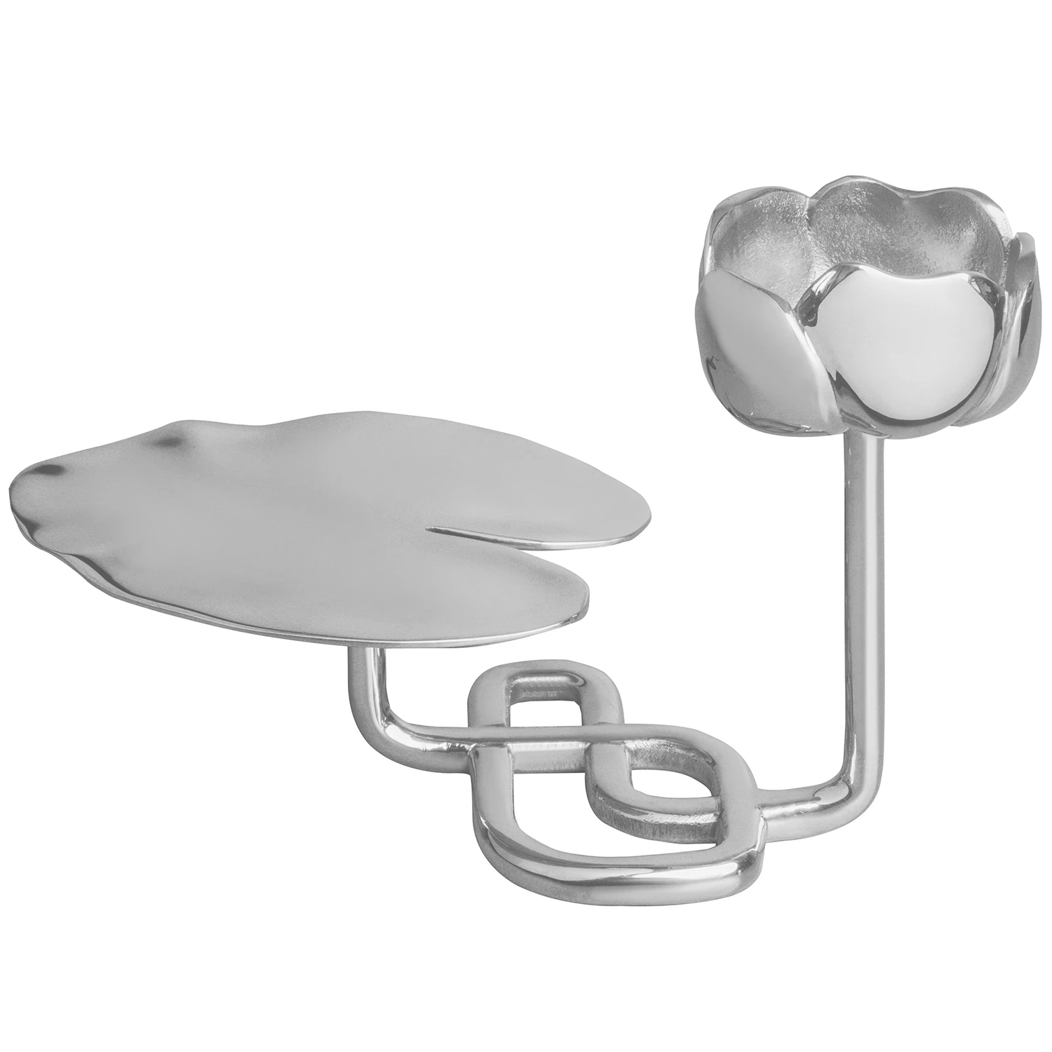 Hilke Collection Ninfea Ljusstake No.1 - Ljusstakar Nickelpl&auml;terad M&auml;ssing Silver