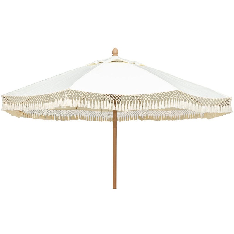Parasoll Med Fransar 300 cm, Beige