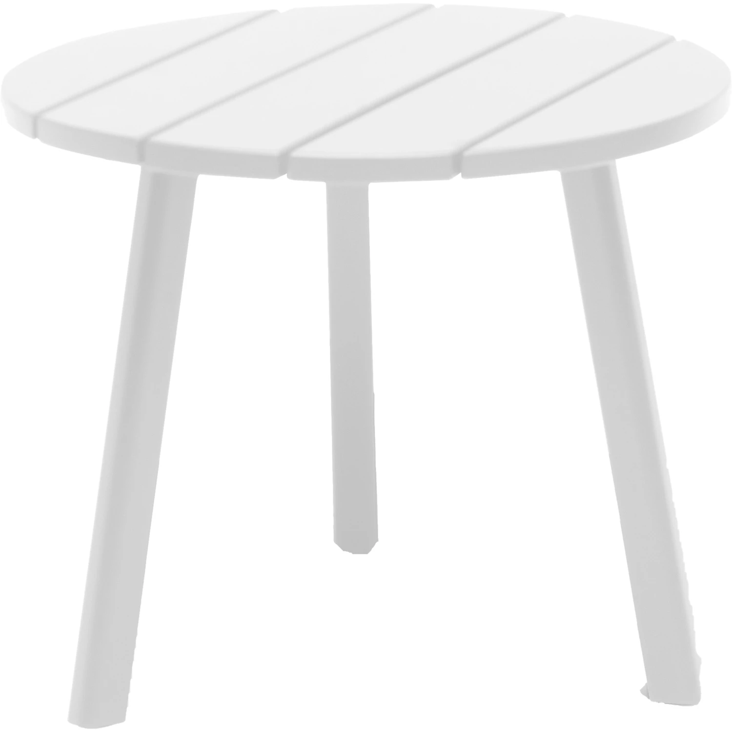 Hillerstorp Tennessee Sidobord &Oslash;50x41 Cm - Sidobord & Sm&aring;bord Teak Vit