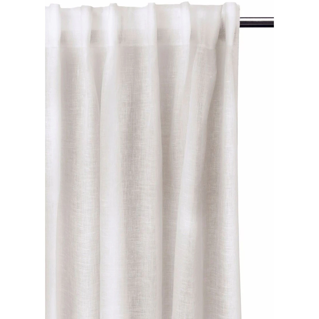 Himla Dalsland Gardin Med Veckband 145x290 Cm - Gardinl&auml;ngder Linne Vit
