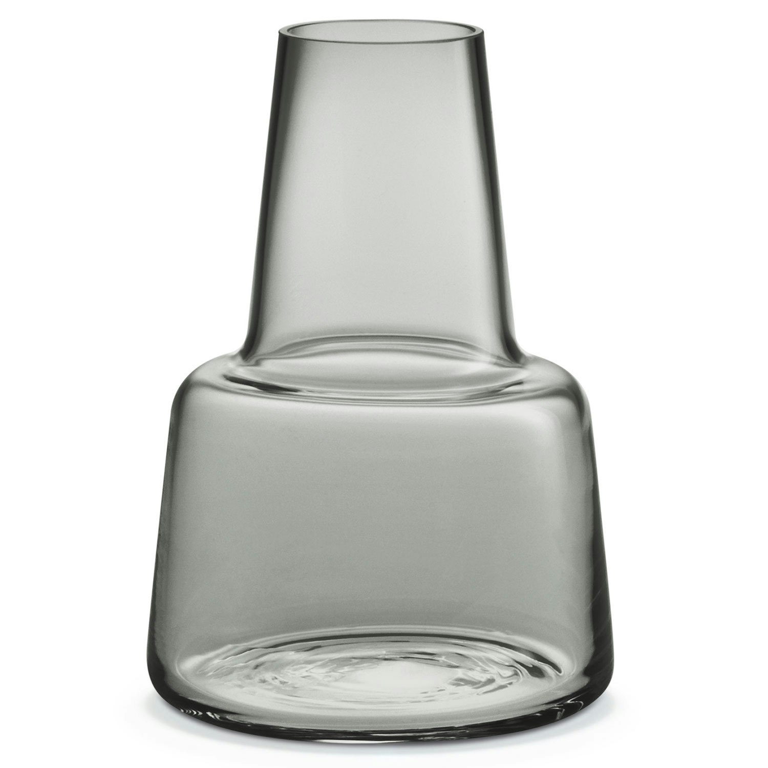 Holmegaard Flora Vas Mellan 24 Cm Smoke - Vaser Munbl&aring;st Glas Gr&aring;