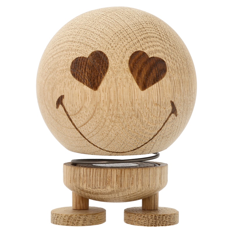 Hoptimist Smiley Love Figur M, Naturlig Ek