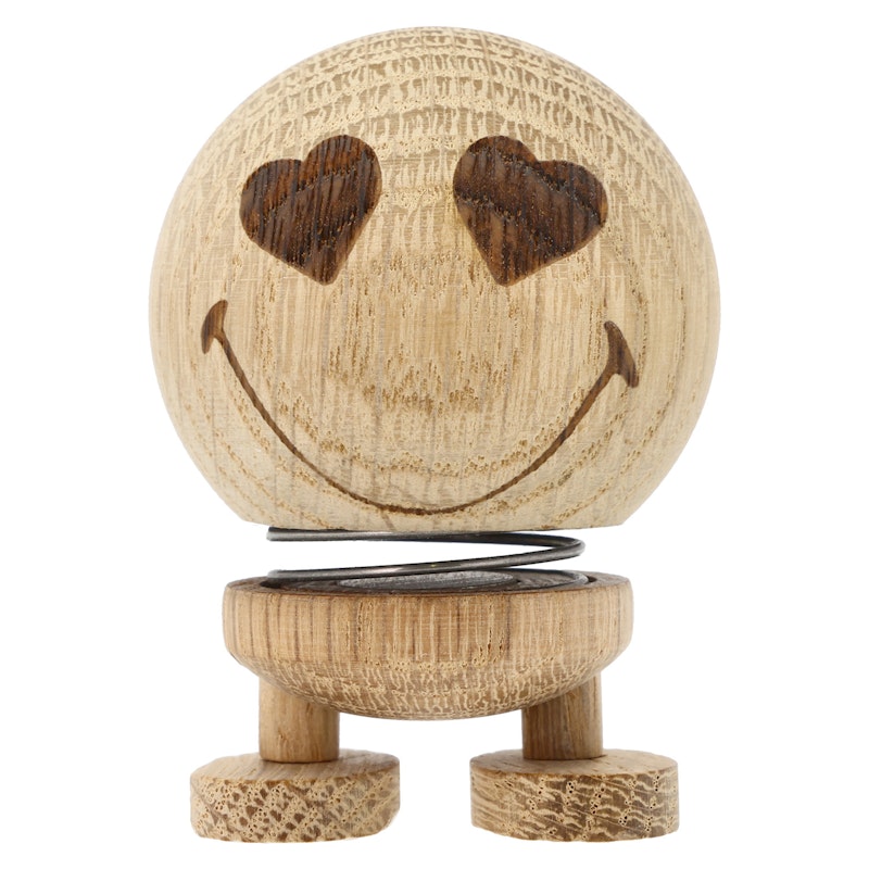 Hoptimist Smiley Love Figur S, Naturlig Ek