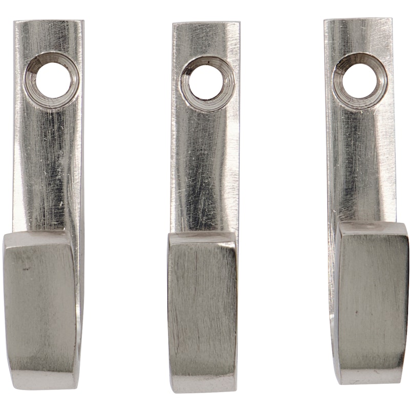 Bath Krokar 5 cm 3-pack, Silver