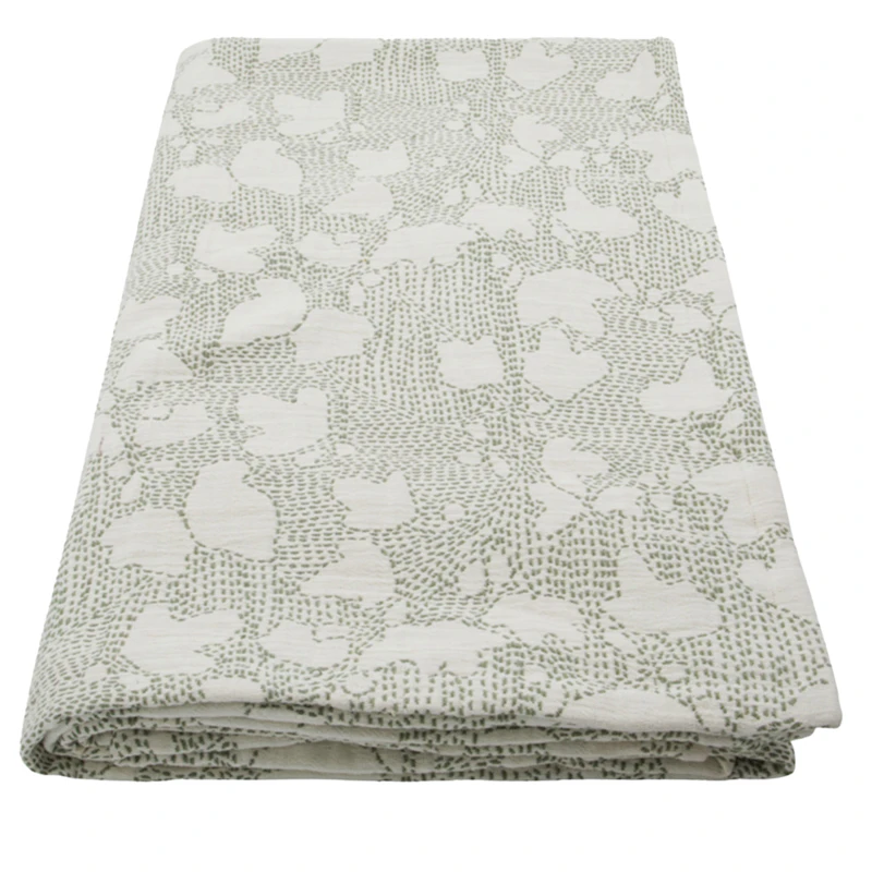 Mori Överkast Off-white / Khaki, 250x250 cm