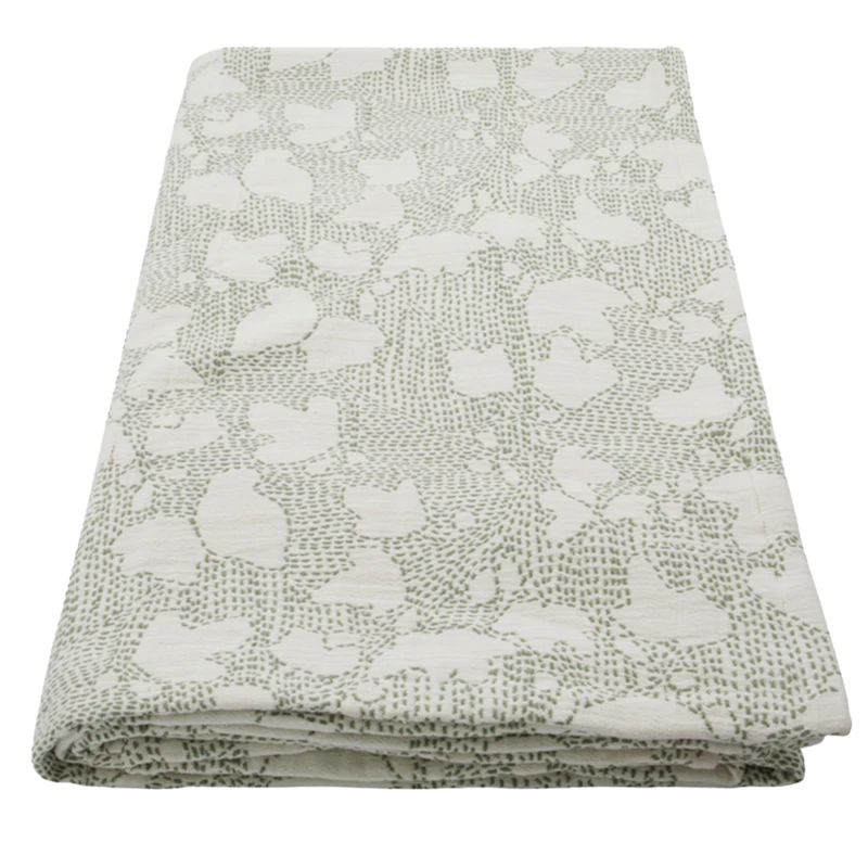 Mori Överkast Off-white / Khaki, 140x220 cm