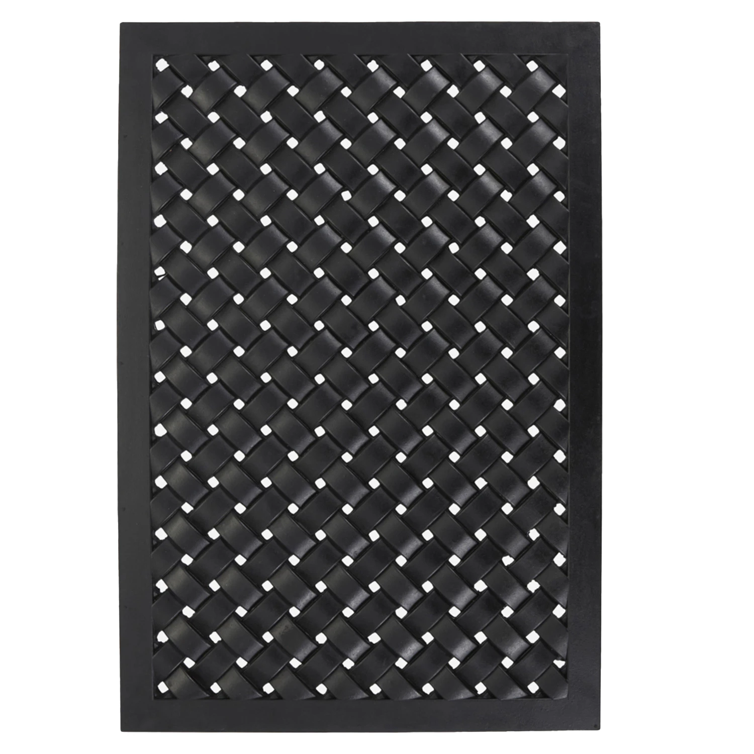 House Doctor Braid D&ouml;rrmatta 60x90 - D&ouml;rrmattor Gummi Svart