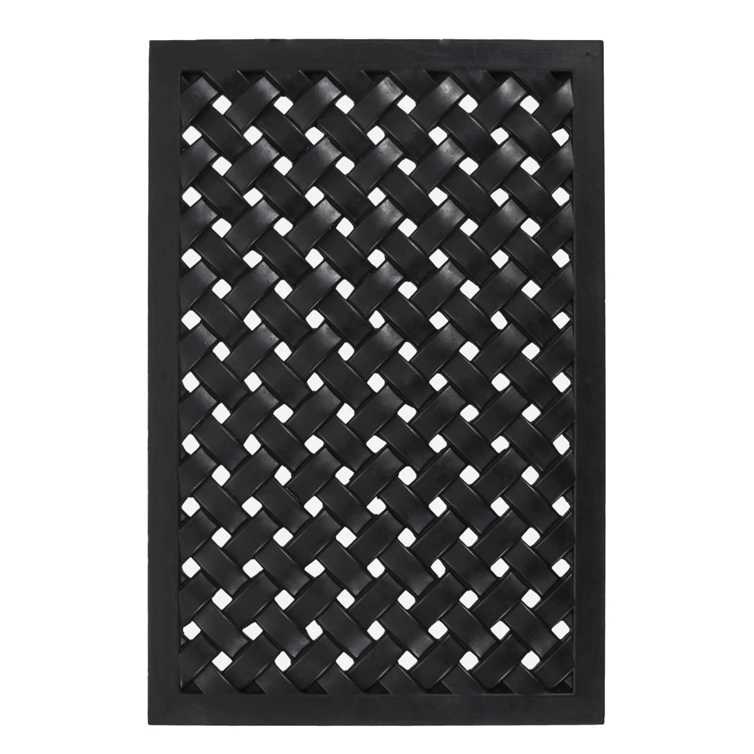 House Doctor Braid D&ouml;rrmatta 40x60 - D&ouml;rrmattor Gummi Svart