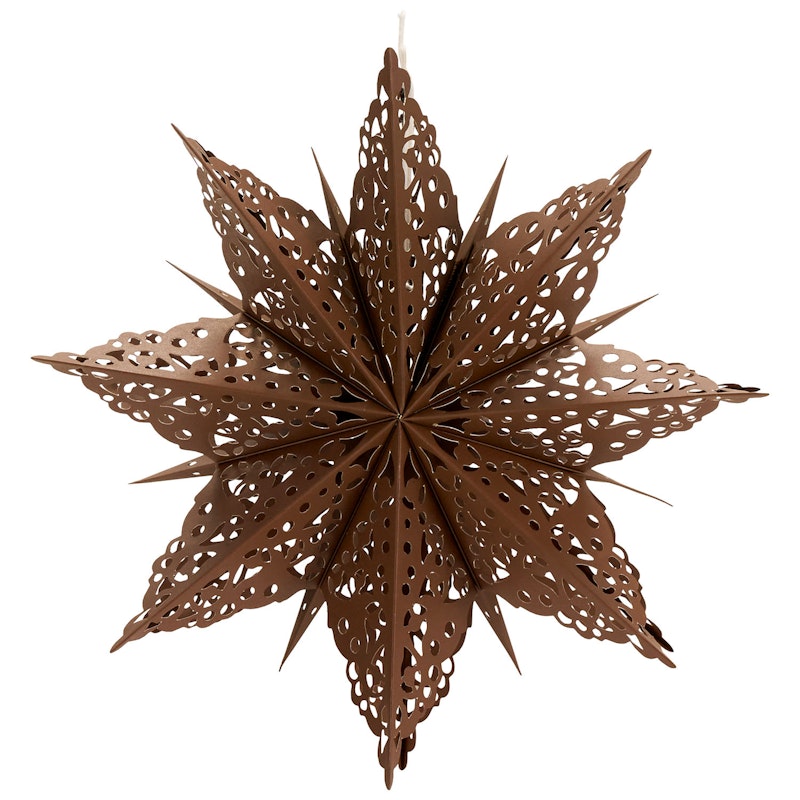 Clip Julstjärna 30 cm, Brun