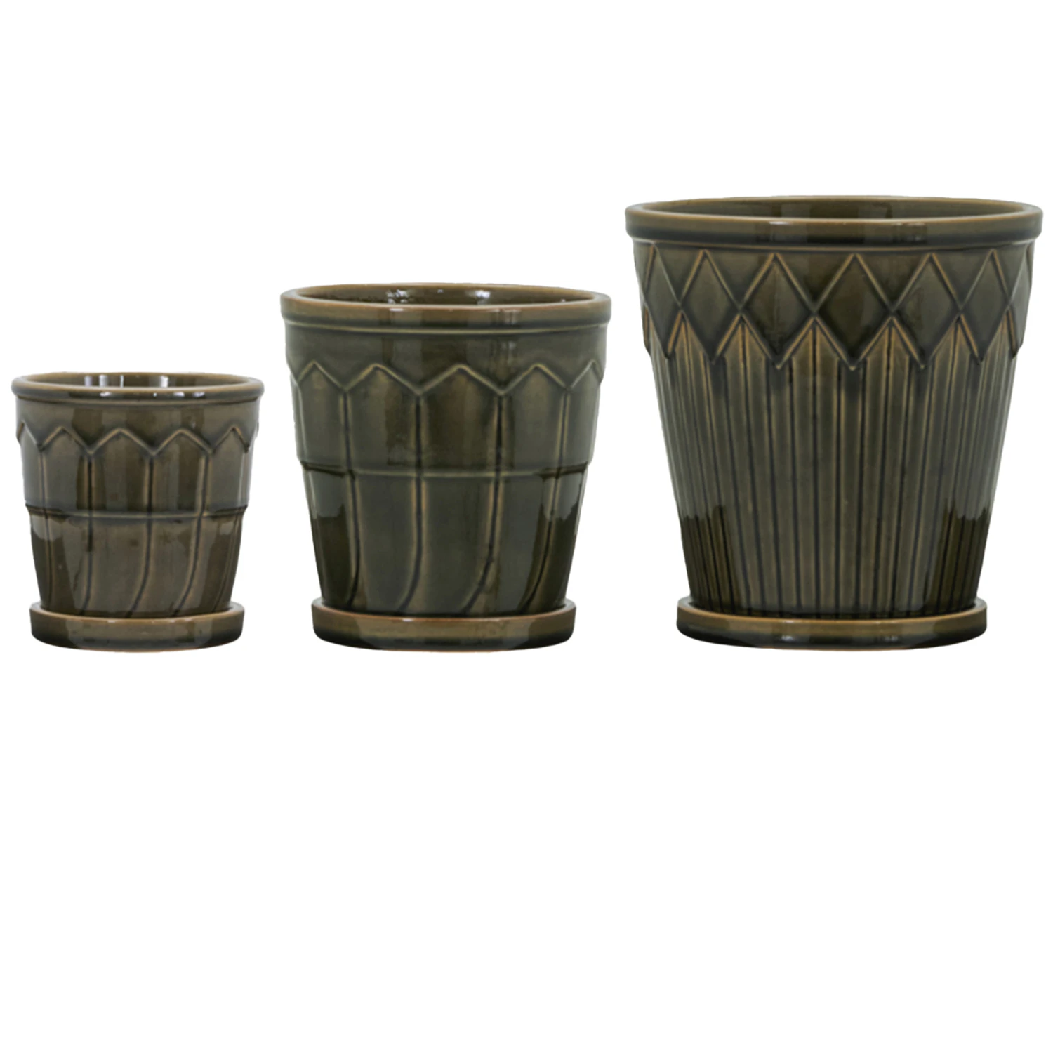 House Doctor Cora Kruka 3-pack - Krukor Lergods Grå