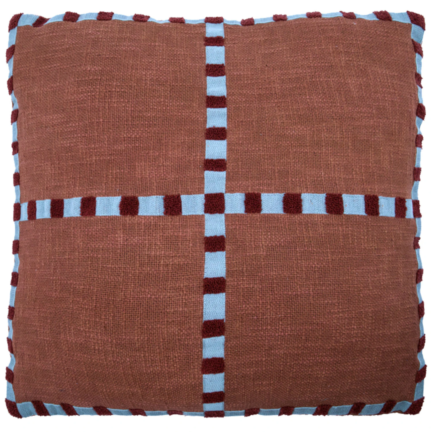 House Doctor Cross Kuddfodral 50x50 Cm - Prydnadskuddar & Fodral Bomull Brun