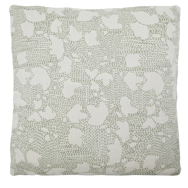 Mori Kuddfodral Off-white / Khaki, 50x50 cm