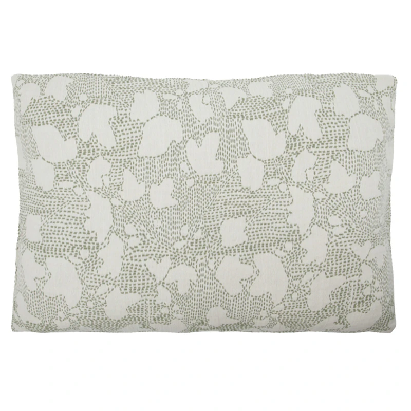 Mori Kuddfodral Off-white / Khaki, 40x60 cm