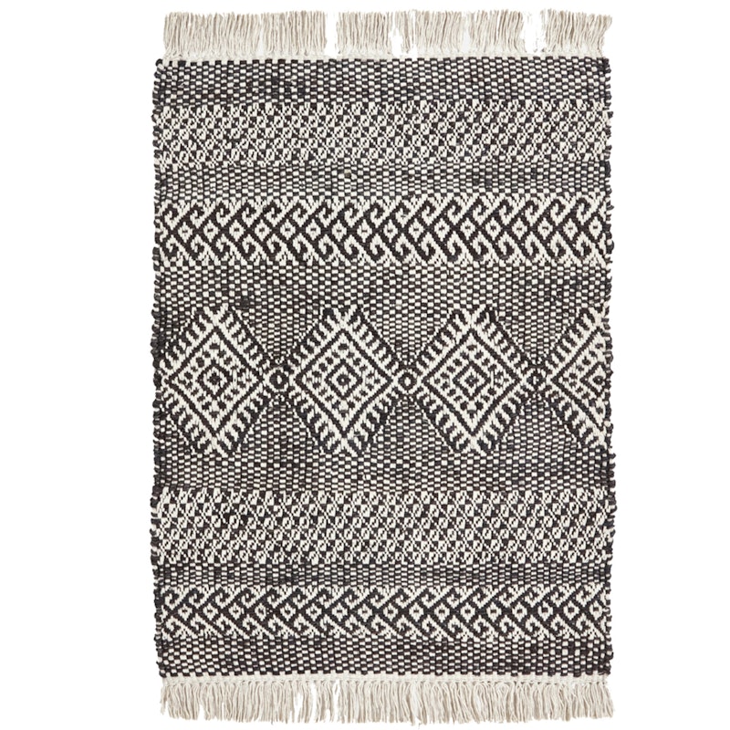 Ethnic Matta 60x90 cm, Svart/Natur