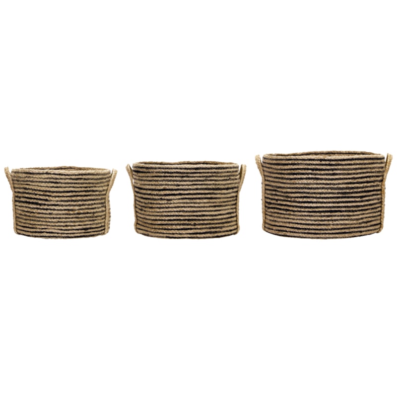 Dungi Förvaringskorg 3-pack, Svart/Natur