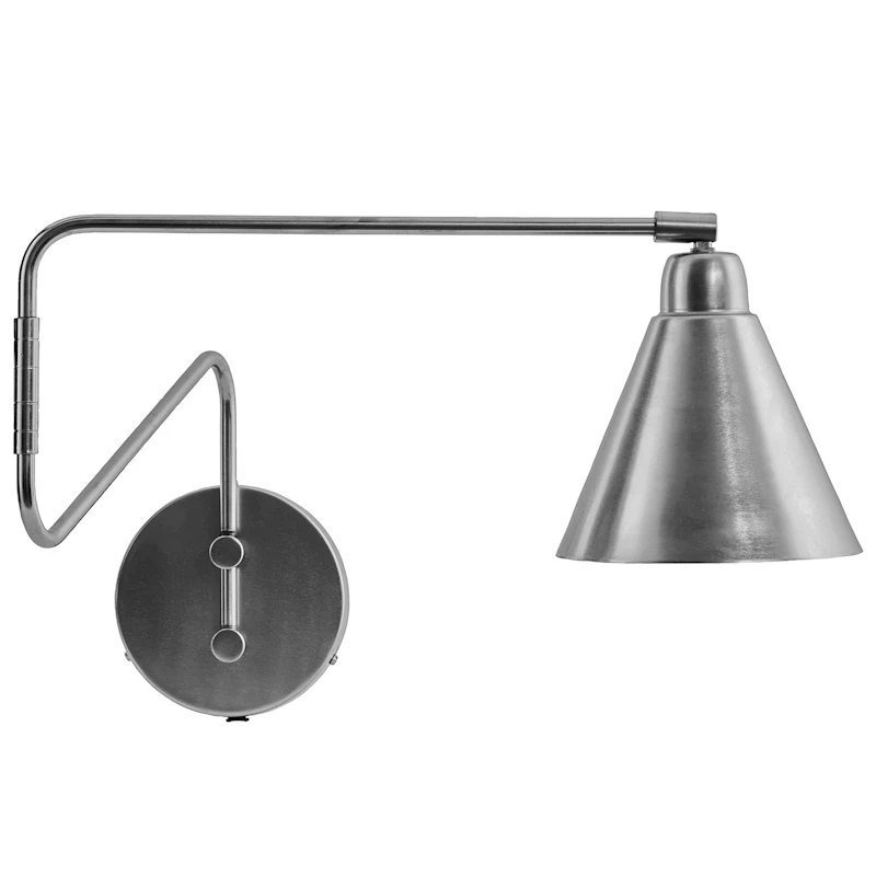 Game Vägglampa, Brushed Silver