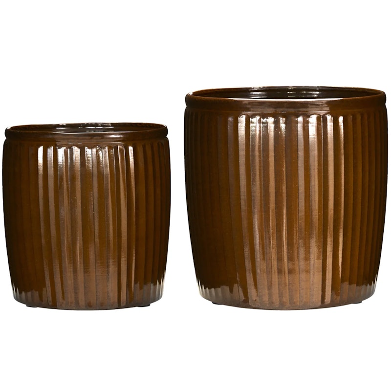Groove Kruka 2-pack, Brun