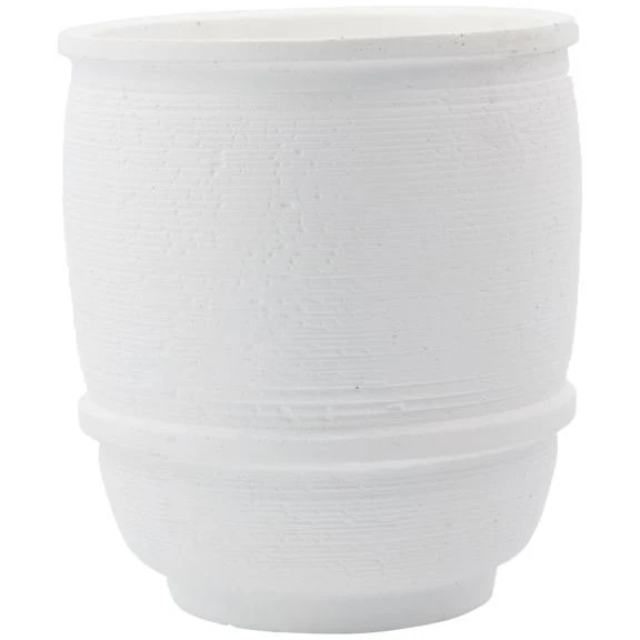 House Doctor Ground Kruka Vit Ø14 Cm H16 Cm - Krukor Cement Kit