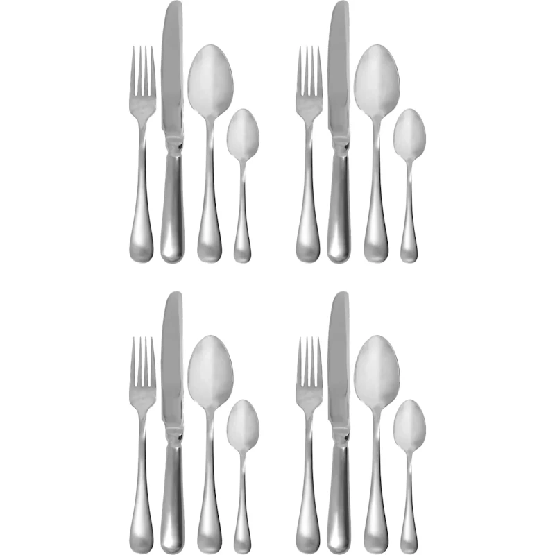 HDBrush Bestickset Silver finish 16-pack