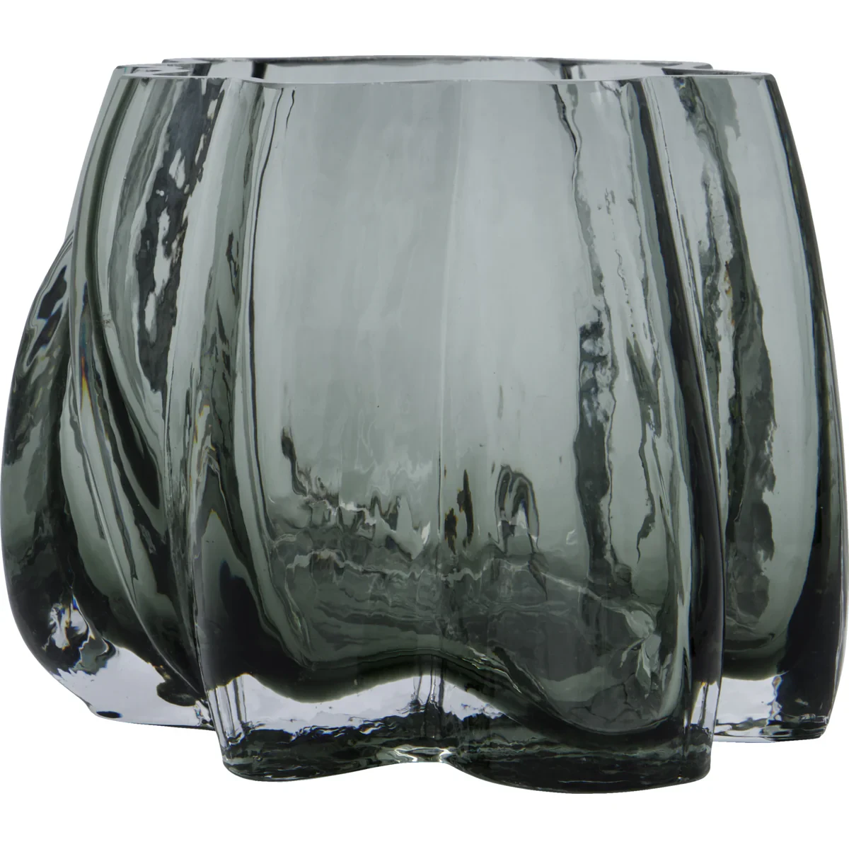 House Doctor Hdcurva V&auml;rmeljuslykta Smoked Grey - Ljuslyktor Glas R&ouml;kgr&aring;