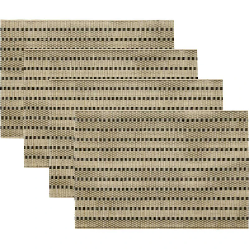HDFica Bordstablett 4-pack, Svart / Natur