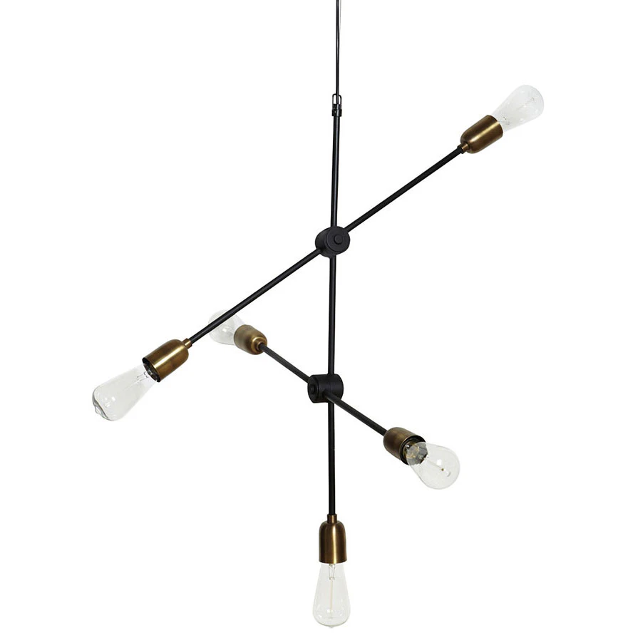 House Doctor Hdmolecular Pendel 78 Cm Mässing / - Pendellampor Järn Svart