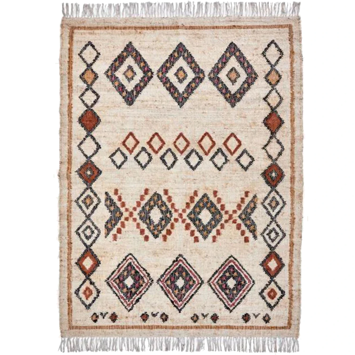 House Doctor Kesh Matta 140x200 Cm - Mönstrade mattor Bomull Beige