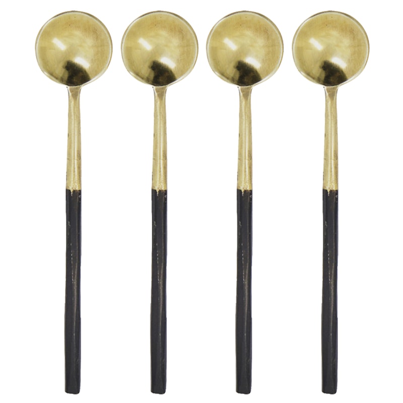 Lång Sked 4-pack, Antikmässing