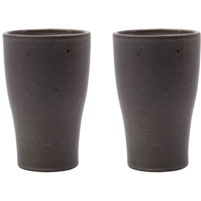 House Doctor Liss Termosmugg H14 Cm 2-pack - Kaffekoppar Stengods M&ouml;rkgr&aring;