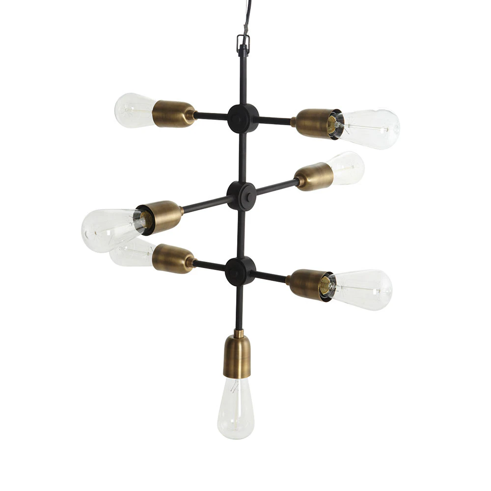 House Doctor Molecular Pendel 58 Cm Mässing/ - Pendellampor Järn Svart